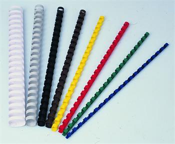 Kroužkové plastové hřbety GBC, 9/16", 25mm, červené (bal.25)