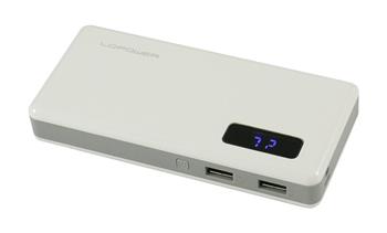 LC POWER LC-PB-13000 Power bank 13000mAh with 2x USB connector, 2,1/1A, 13000mAh capacity, LED torch