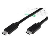 USB 20Gbps (3.2 gen 2x2) kabel USB C(M) - USB C(M), PD 100W, TPE, černý, 2m